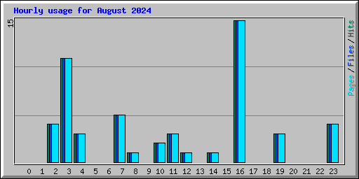 Hourly usage for August 2024