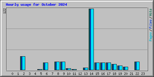 Hourly usage for October 2024