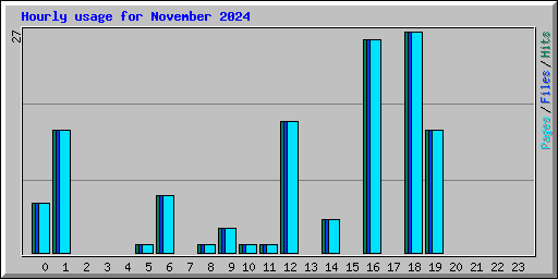Hourly usage for November 2024